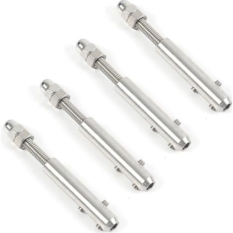Stainless Steel Cable Tensioner for Stainless Steel Cable 4 mm, 4 Pieces and L-Key Stainless Steel Wire Cable Tensioner for Guy Tensioning (1/5)