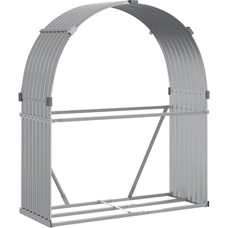 Maison Exclusive - Portaceppi Grigio Chiaro 120x45x140 cm in Acciaio Zincato (1/5)