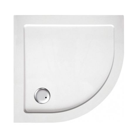 Piatto doccia 80x80 cm semicircolare ribassato Easyflat resina H3.5 cm MONACO Bianco (1/2)