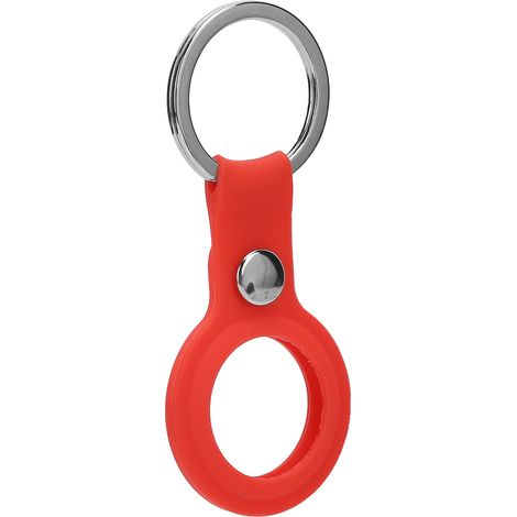 Étui de protection anti-perte en silicone avec anneau porte-clés et localisateur pour iOS (rouge) (1/5)