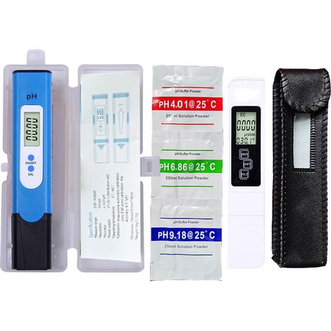 Hochpräzises digitales Wasserqualitätstester, PH-Messgerät, TDS-Messgerät für Hydrokultur-Aquarien, Trinkwasser, blaues PH01 und weißes Messgerät