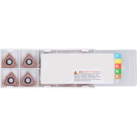 Lot de 10 plaquettes de tournage carbure WCMX080412FX, outils de coupe CNC pour fraisage et tour, rechange précision (1/5)