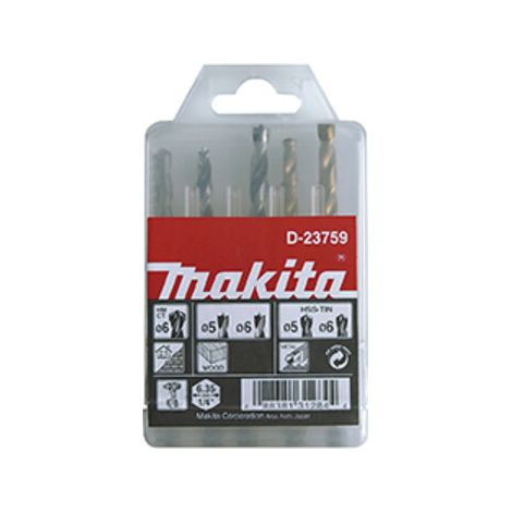 Makita Jeu de forets 1/4" Ø 5 - 6 mm - D-23759 (1/2)