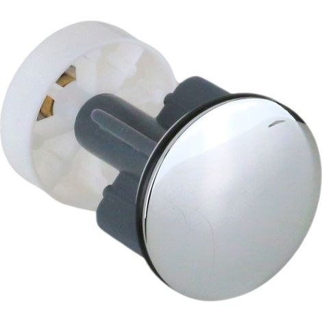 Universeller Ersatzdeckel für Müllabfälle mit chromfarbenem Pop-Up-Stecker CGS T007L.01  Chrom