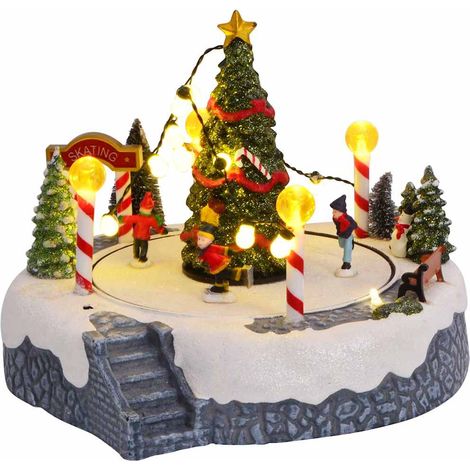 Decoración de Villa Navideña Multicolor 22 x 21,5 x 17 cm vidaXL