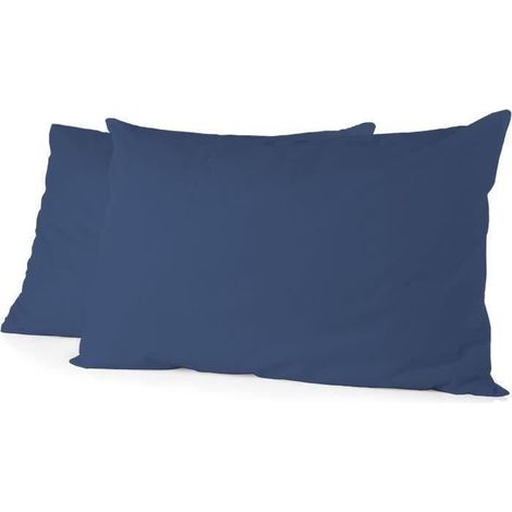 Filiyano – oreiller rectangulaires - 50 – LOVELY HOME Lot de 2 taies d'oreiller rectangulaires - 50 x 70 cm - 100 % coton - Bleu