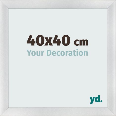 yd. - Cadre photo 40x40 - Argent Mat - MDF - Pisa (1/5)