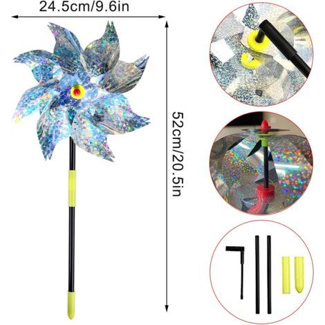 Deterrente Uccelli (10 pezzi), Spaventapasseri Riflettenti per Giardino, Frutteto, Casa, Fattoria - Sicuro ed Efficace Alternativa a Spine e Ultrasuoni (1/3)