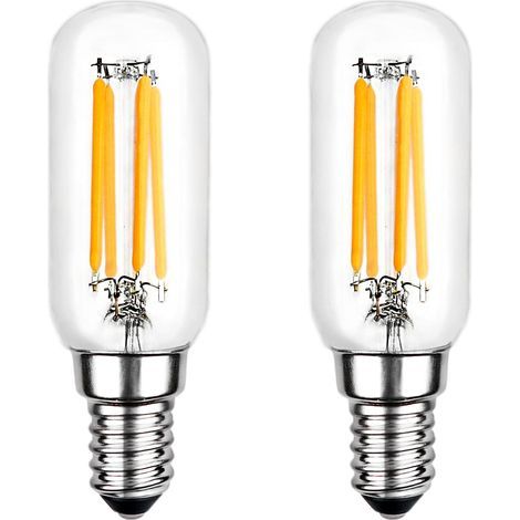 Ampoule LED,T25 E14 4W Ampoule Blanc Chaud 6000K, 400LM, Ampoule Filament Tubulaire LED pour Hotte Aspirante, non-dimmable, lot de 2 (1/5)