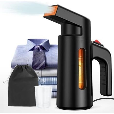 Défroisseur vapeur de voyage 700 W, chauffe rapide en 40 s, fer à repasser portatif, défroisseur vertical léger pour les voyages et la maison, noir (1/5)