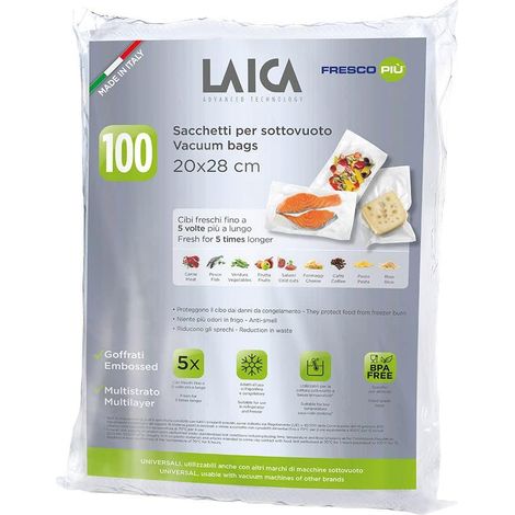 Laica Wiederverwendbare Vakuumbeutel schwarz mit Handpumpe