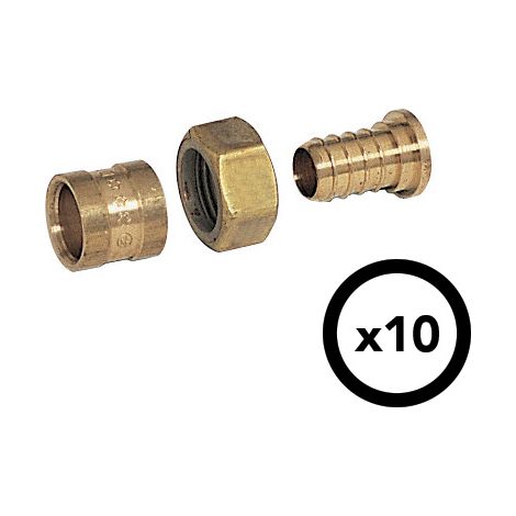 COMAP Raccord PER droit à glissement à écrou libre Eurocône - Diamètre ⌀20x1,9 - Filetage 3/4 E - Pexy pour Tubes PER - A511004001 (1/2)