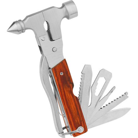 Outil multifonction 14 en 1 de haute qualité : marteau, marteau de sécurité pour voiture, pince, couteau de survie, etc.,