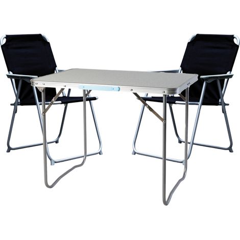 3-teiliges Campingmöbel Set schwarz 80x60x68cm-MMC330871+2xMPO2600S (1/4)