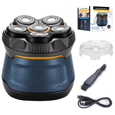 Pr Rasoir Tete Chauve Homme, Rechargeable Sans Fil Tondeuse Cheveux Hommes, Rasoir Électrique À Tête Flexible 6d (1/5)