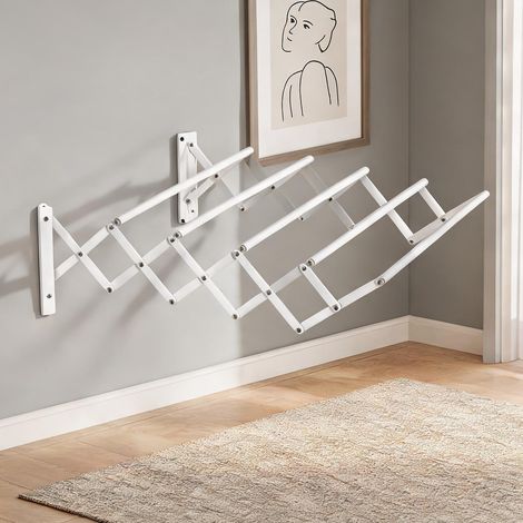 Porte-manteau blanco en métal 63,5 x 60 x 20 cm (1/5)