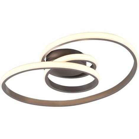 Plafoniera SANSA LED infinito con regolazione intensità acciaio satinato R62751107 (1/3)