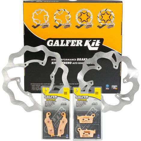 KIT GALFER PARA YAMAHA YZ 250F '18-'20 YZ 450F '18-'20 (DISCOS Y PASTILLAS DE FRENO DELANTERAS Y TRASERAS) - VER DESCRIPCIÓN ADICIONAL (1/5)