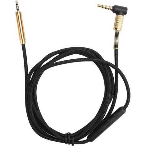 Câble audio 2,5 mm vers 3,5 mm avec microphone pour AKG Y40 Y50 Y45 - Noir (1/5)