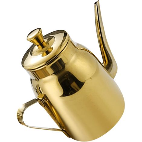 Distributeur D'huile Contenant Huile Portable et Élégant 300ml Or Bec Fin Anti-goutte en Acier Inoxydable pour Accessoires Cuisine (1/5)