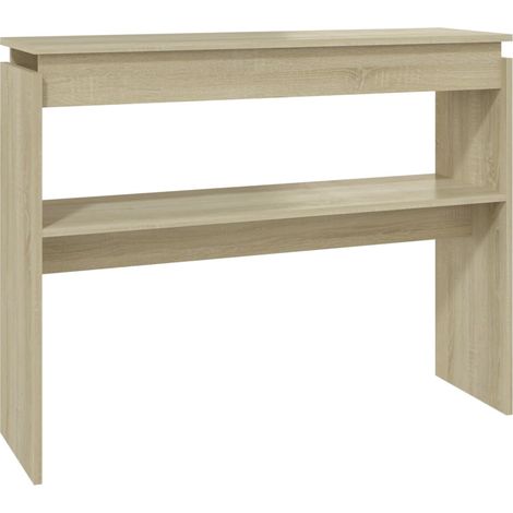 Mesa consola madera contrachapada roble Sonoma 102x30x80 cm vidaXL