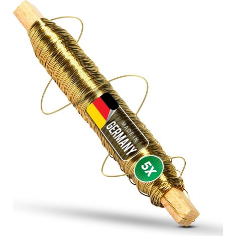 5 fils de ligature or 0,50 mm antirouille