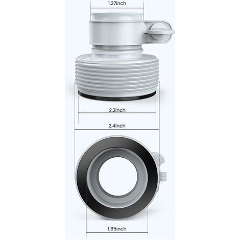 Set mit 2 Schlauchadaptern für Filterpumpen und Meerwassersysteme, Adaptertyp 3,2 cm auf 3,8 cm (1/4)