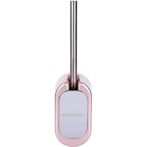 Juego de escobilla y soporte para inodoro de pared, escobilla de acero inoxidable (oro rosa) (1/5)