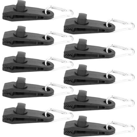 Attaches de fixation anti-vent pour tente extérieure avec mousquetons pour auvent de camping et caravane