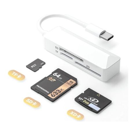 Lecteur de carte Micro SD pour iPhone 15, [certifié MFI] mémoire USB type C lecteur de carte SD lecteur de carte SD SD TF XD pour iPhone 15pro / 15 pro max / 15 plus / iPad / Galaxy / pixel / laptop / (1/5)