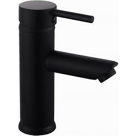 Cleafe - Rubinetto Bagno Moderno Nero Opaco Miscelatore Orientabile Lavabo Canna Bassa 87391 - (1/5)
