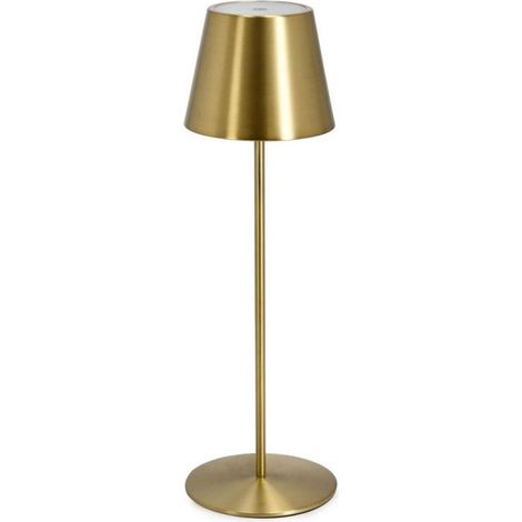 L谩mpara de mesa LED Bolzano Eterium 脴12 de metal dorado (1/5)