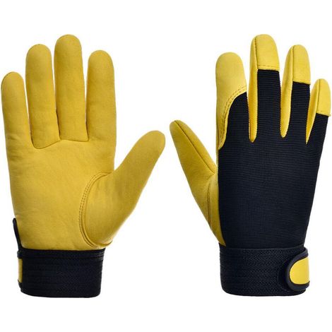 Gants de travail en peau vache manipulation et jardinage des chevaux du protection soudage bois (1/5)