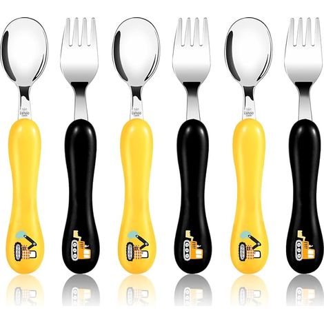Couverts Enfant INOX, Ensemble de pour Bebe Fourchettes, Cuillères, Set Bebe pour Garçons Filles (1/5)