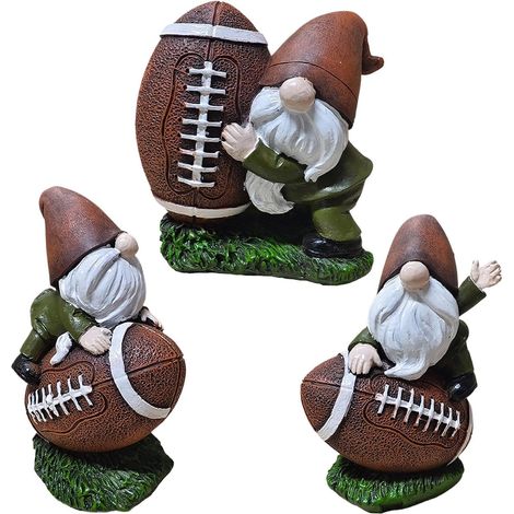 Statue de Nain de Jardin - Nain de Football - Statue de GNOME de Football à (1/5)