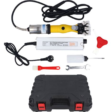 Cisailles à moutons électriques 3000 tr/min lame en acier au carbone haute vitesse tondeuse à chèvre pour cisaillement de la laine prise ue 220-240V (alimentation 180-265V)