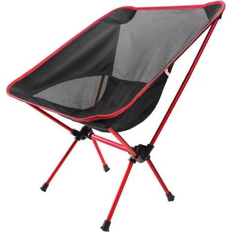 Chaise Pliante Amovible et Portable pour Camping, Plage, Pêche, Voyage, Randonnée, Pique-Nique, Ultralégère, B (1/5)