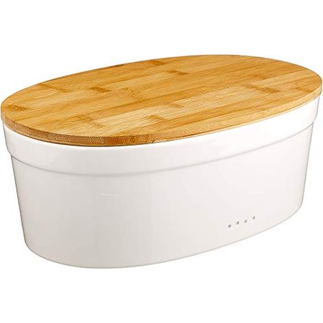 Contenitore per il pane in ceramica Kela con coperchio in bambù, 37 x 24 x 14 cm (1/4)