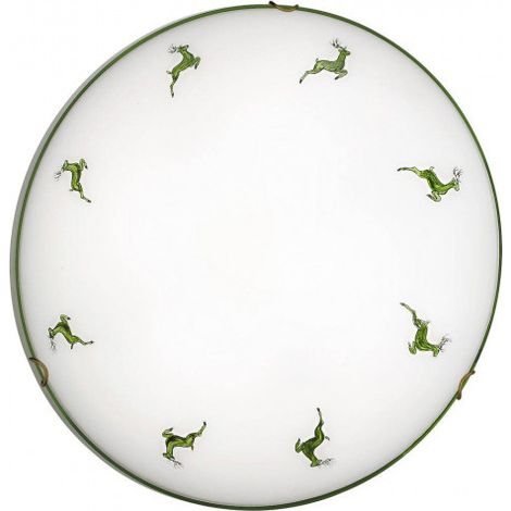 Kolarz NONNA - Plafonnier affleurant à motifs de style cottage en laiton antique, 3x E27 (1/3)