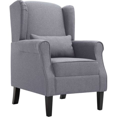 Fauteuil en tissu gris foncé (1/5)