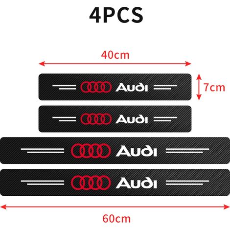 (Pour Audi,4 pièces) Protections de seuil de porte imitation fibre de carbone pour Audi Q7,A7,A6 RS,S3,S4,A5,A4,B5,B6,B7,B8,C6,C7,A3,Q3,Q5 et TT (1/3)