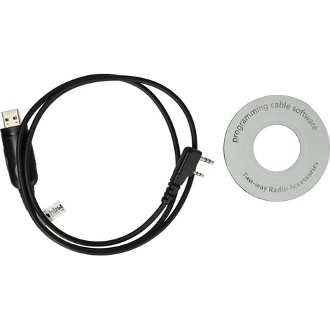 vhbw USB Programmierkabel kompatibel mit Linton LT-5288, LT-6188, LT-2288, LT-3288, LT-3188, LT-2188, LT-3260, LT-2268, LT-3268 Funkgerät, schwarz (1/5)