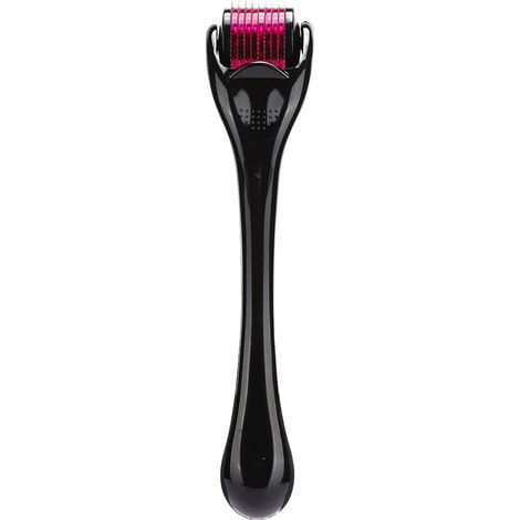Rouleau de massage facial 540 micro-aiguilles, soin anti-rides et raffermissant, masseur visage (Noir Violet) (1/5)