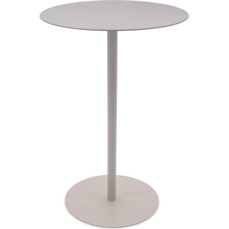 Metall Beistelltisch rund Taupe - Ø 35 cm - Couchtisch im Bistrotisch Design