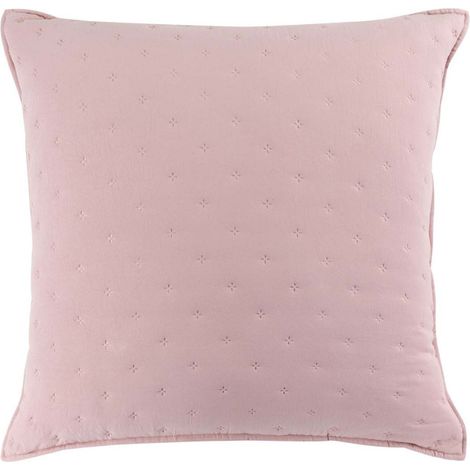 Housse de Coussin "Mellow" 60x60cm Rose & Blanc (1/5)