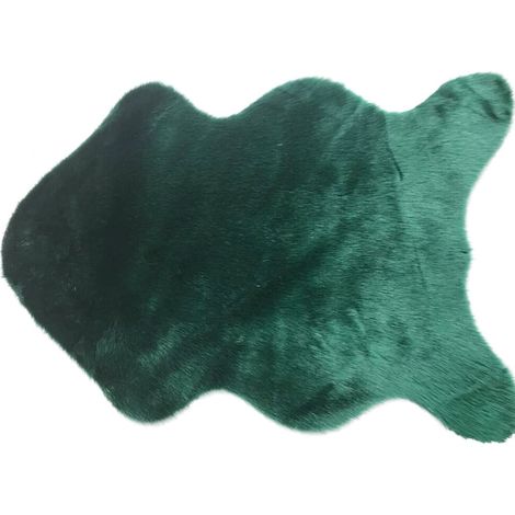 Tapis ultra doux et moelleux en imitation peau de mouton, 40 x 60 cm, idéal pour la chambre d'enfant, le canapé, le fauteuil et les animaux de compagnie – Aspect peau d'agneau naturelle et luxueuse (1/4)
