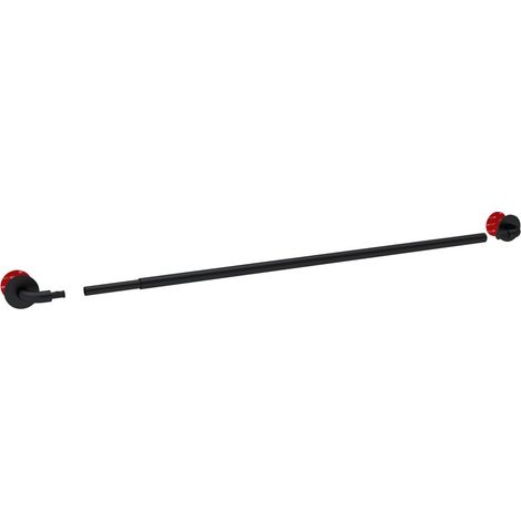 Kit de junquillo curvo negro sin taladrar, L.40 - 70 cm, diámetro 10 mm, CESSO CESSOT (1/3)