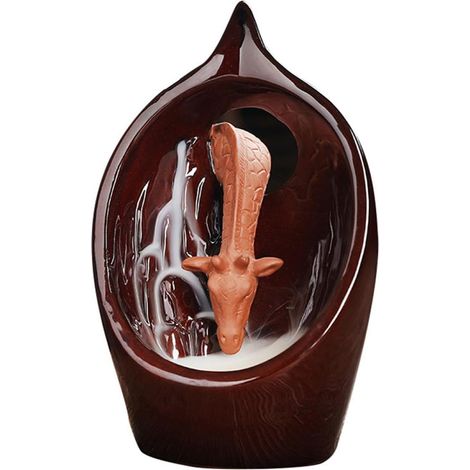 Brûleur de Parfum à Reflux en Céramique, Porte-Parfum Créatif Forme Girafe, Décoration d'Intérieur, Diffuseur Parfum pour Salon, Bureau, Chambre, Ornement Zen (1/5)