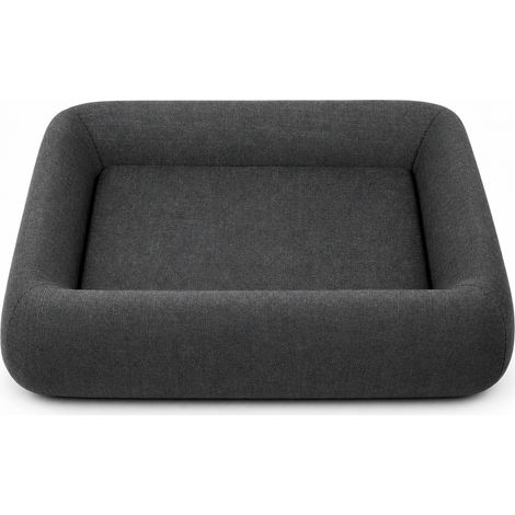 Gris foncé taille M 60 x 55 cm litière chien lavable hiver (1/5)