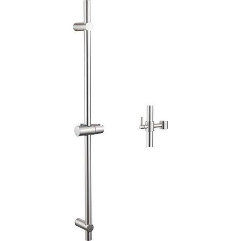 FugaFlow Eccelente Acces Ensemble de douche de tête encastré - rond - thermostatique - bras de plafond - barre coulissante - douche de tête 25cm - (1/5)